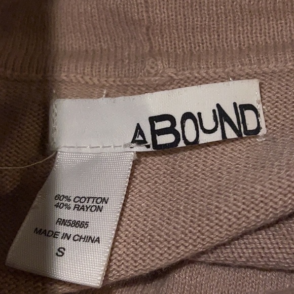 Abound cotton blend cowl neck cropped front sweater Sz S - Picture 7 of 7